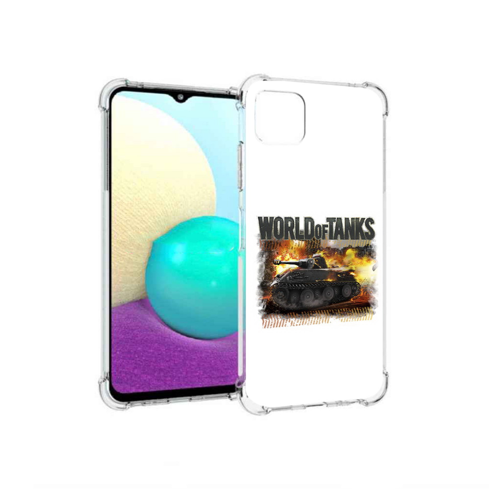 

Чехол MyPads Tocco для Samsung Galaxy A22 Мир танков-2, Прозрачный, Tocco