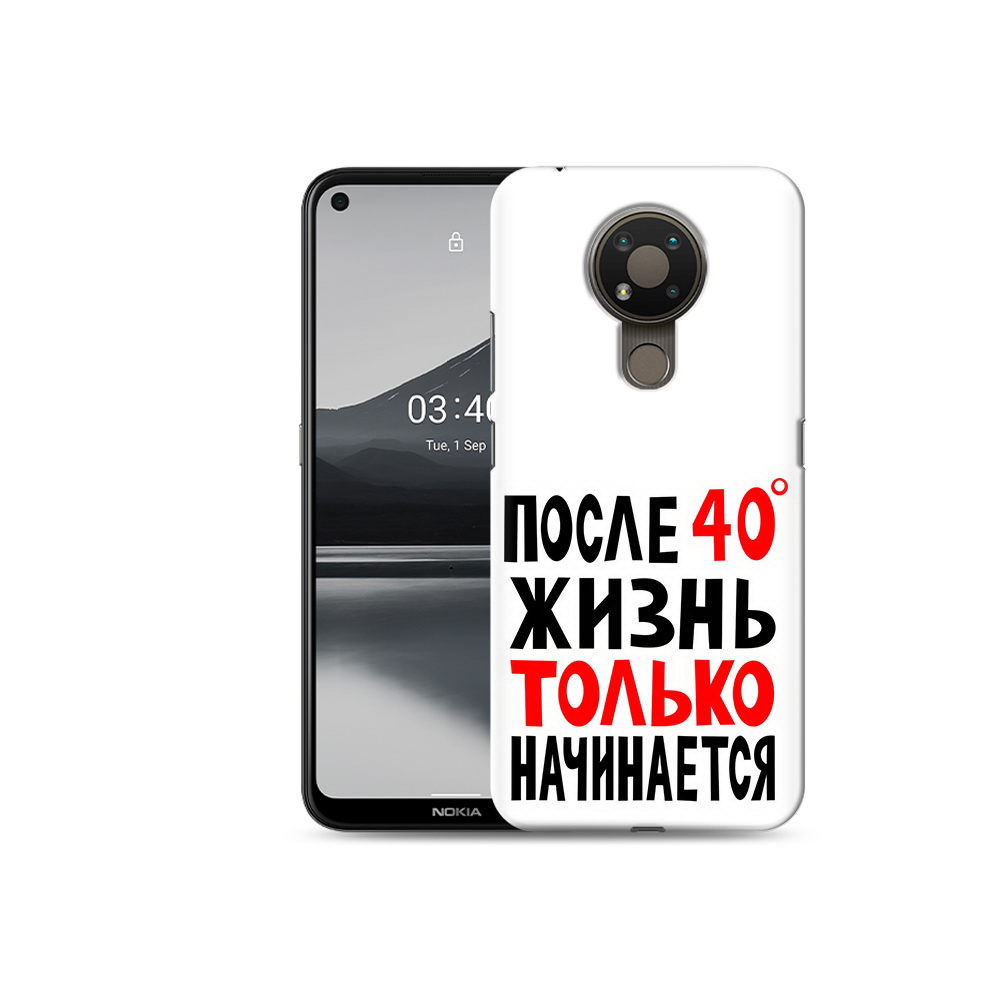 

Чехол MyPads Tocco для Nokia 3.4 после 40 жизнь начинается, Прозрачный, Tocco