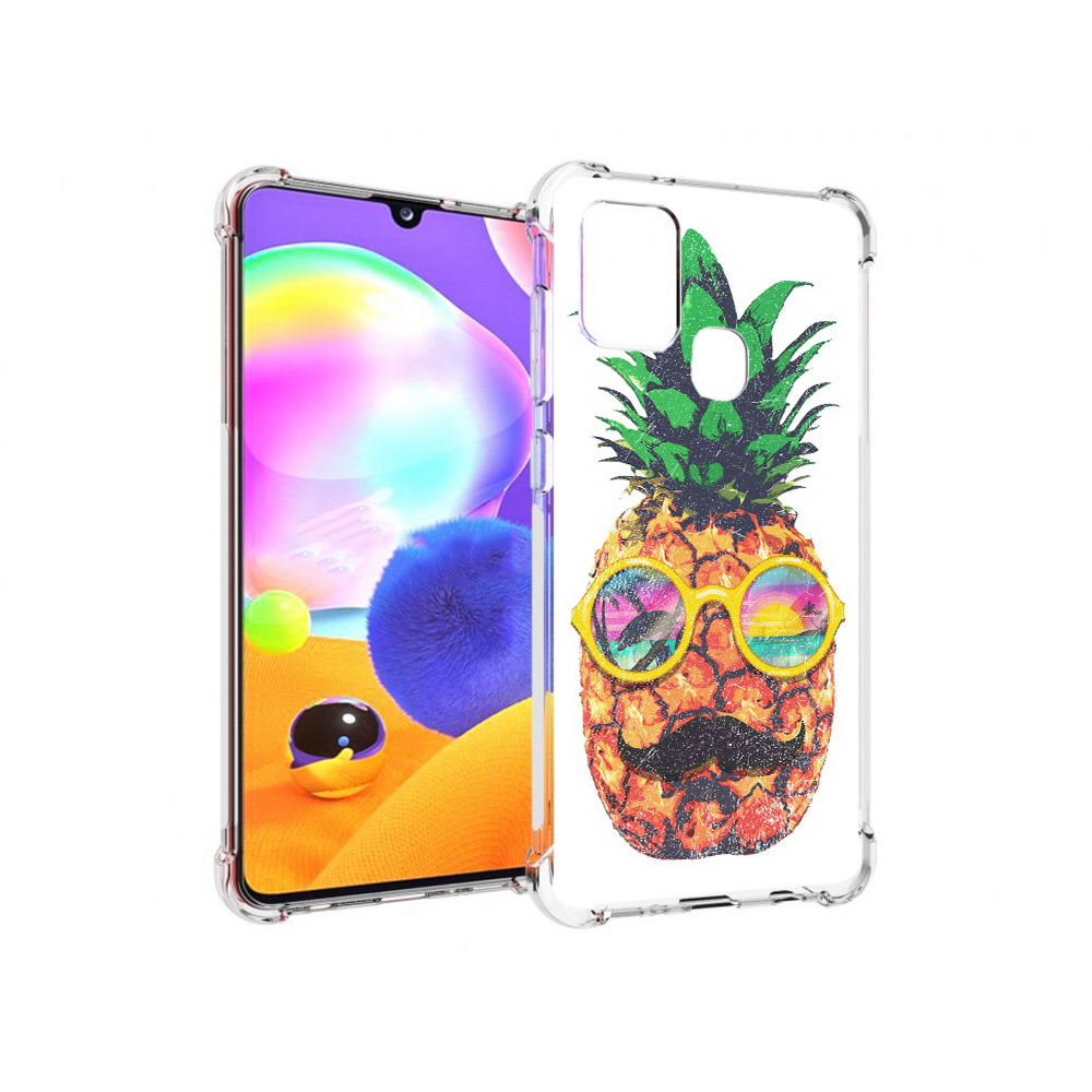 

Чехол MyPads Tocco для Samsung Galaxy A21s прикольный ананас с лицом (PT149116.528.556), Прозрачный, Tocco
