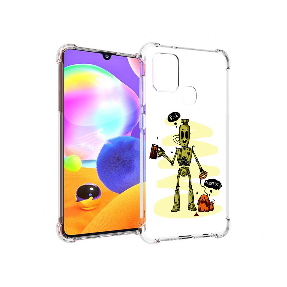 

Чехол MyPads Tocco для Samsung Galaxy A21s прикольный робот (PT149116.528.557), Прозрачный, Tocco