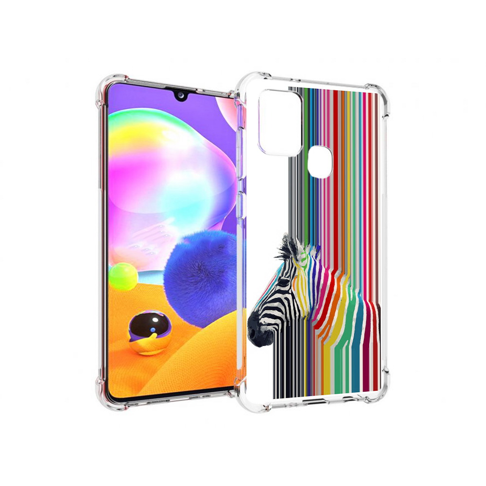 

Чехол MyPads Tocco для Samsung Galaxy A21s радужная зебра (PT149116.528.565), Прозрачный, Tocco