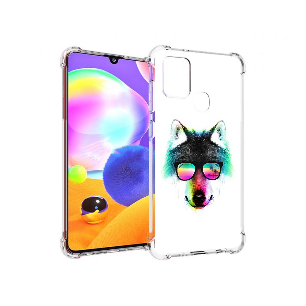 

Чехол MyPads Tocco для Samsung Galaxy A21s радужный волк (PT149116.528.567), Прозрачный, Tocco