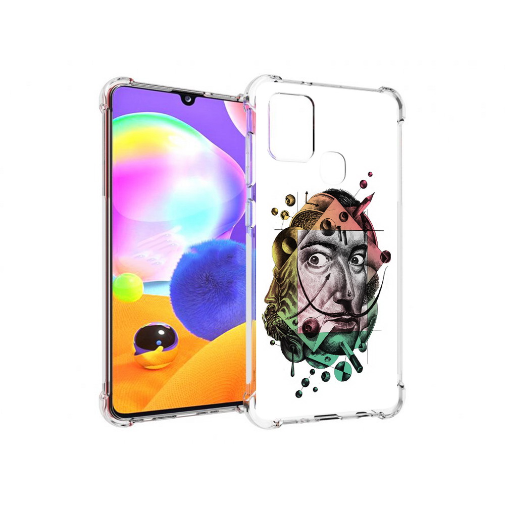 

Чехол MyPads Tocco для Samsung Galaxy A21s разноцветное лицо абстракция (PT149116.528.570), Прозрачный, Tocco