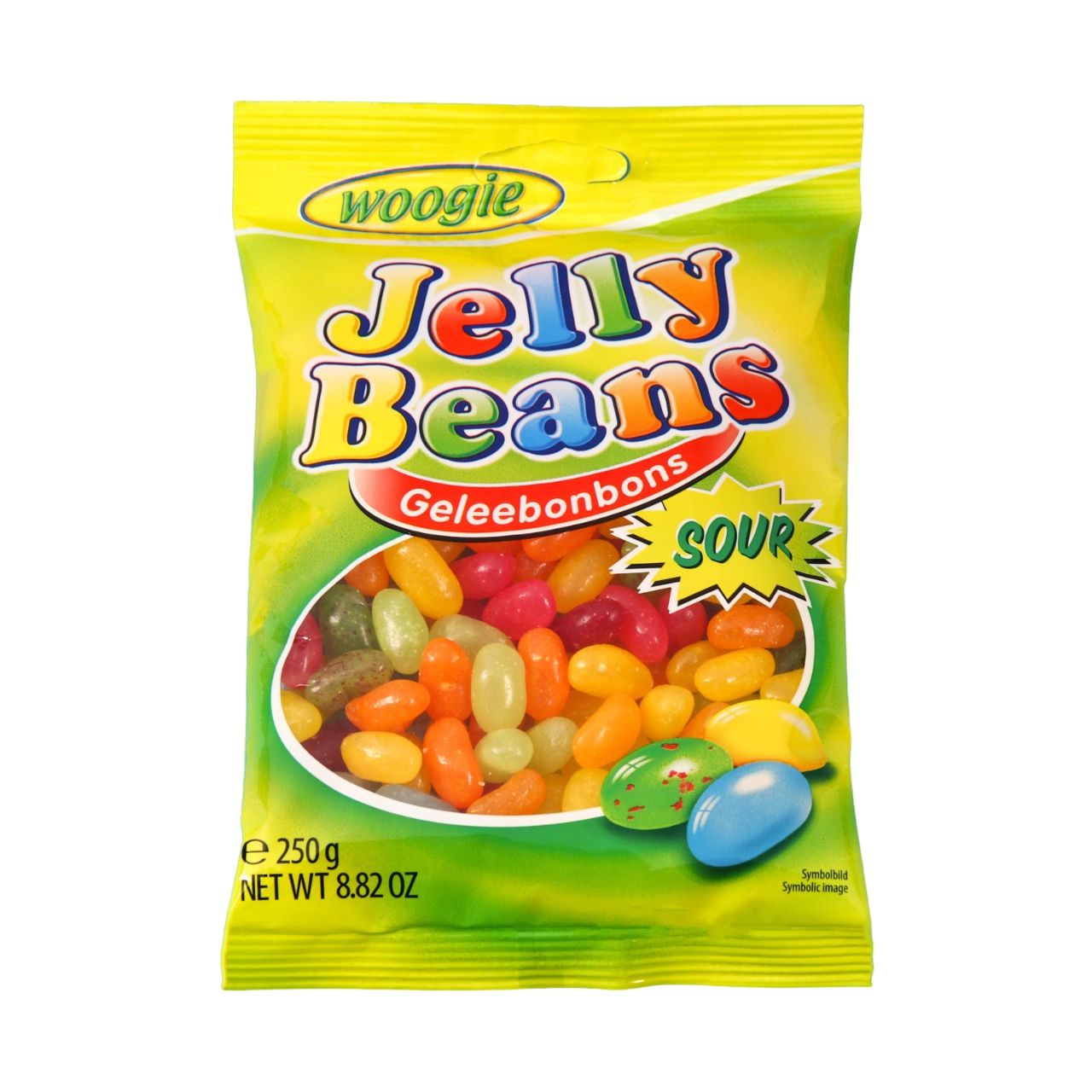 Бобы желе Woogie Jelly Beans кислые, 250 г