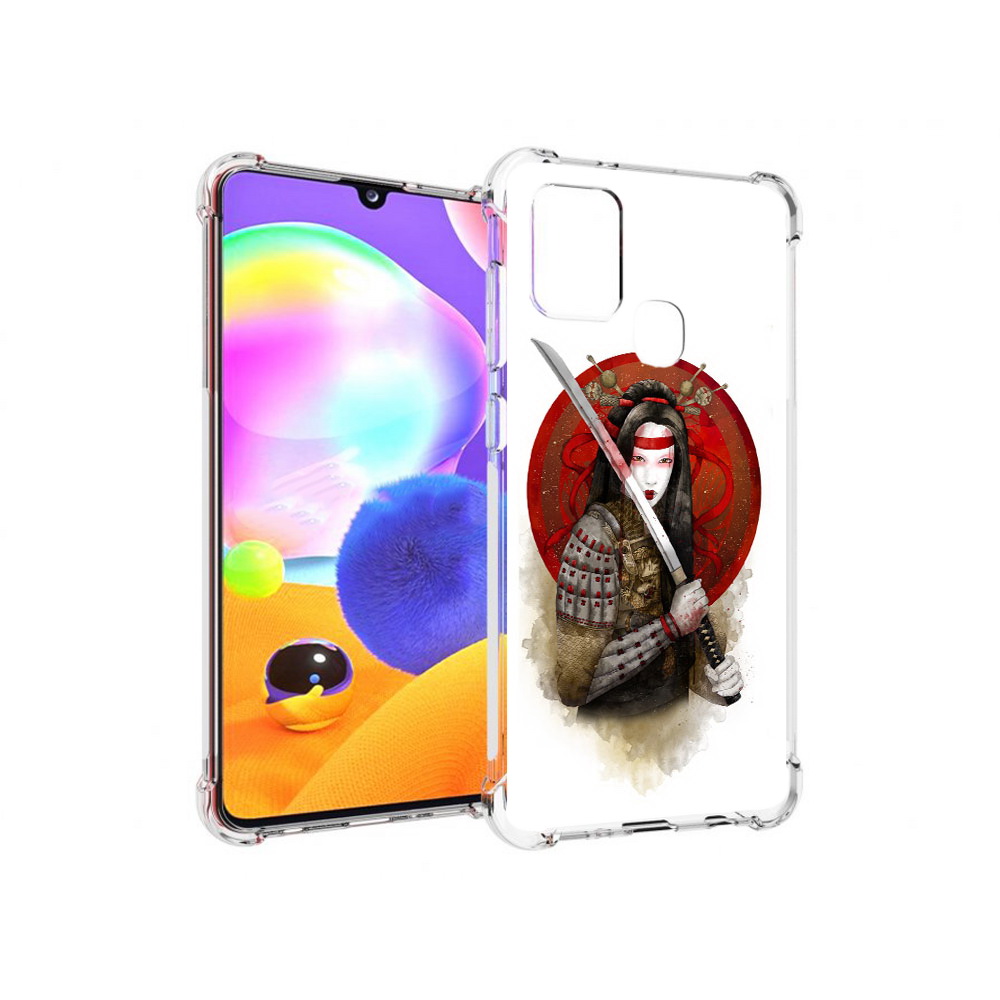 

Чехол MyPads Tocco для Samsung Galaxy A21s рисованная девушка с катаной (PT149116.528.580), Прозрачный, Tocco