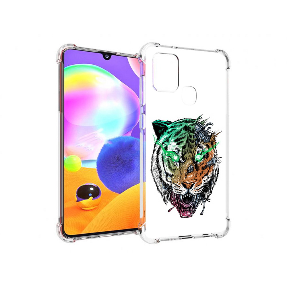 

Чехол MyPads Tocco для Samsung Galaxy A21s робо-тигр (PT149116.528.584), Прозрачный, Tocco