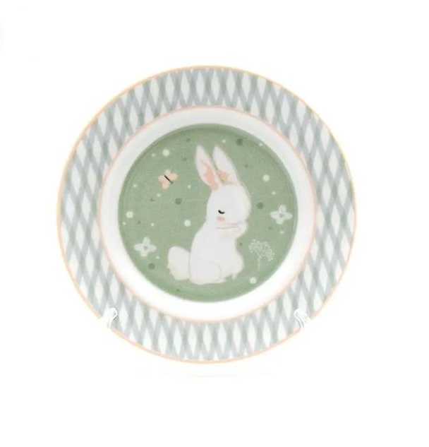 

Набор сервировочных тарелок Добрушский фарфоровый завод Bunny фарфор, 20x20, белый, 4 шт