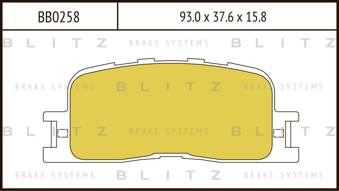 

Колодки Зад.Toyota Camry 01=> Blitz Арт. Bb0258