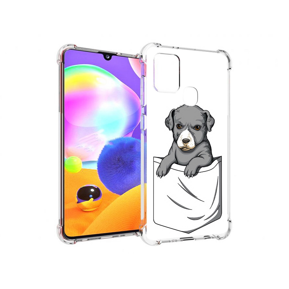 

Чехол MyPads Tocco для Samsung Galaxy A21s собачка в кармане (PT149116.528.611), Прозрачный, Tocco