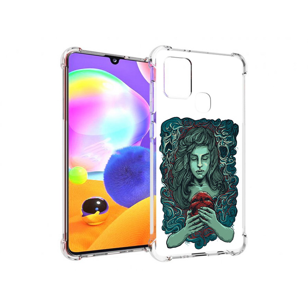 

Чехол MyPads Tocco для Samsung Galaxy A21s спящая девушка (PT149116.528.619), Прозрачный, Tocco