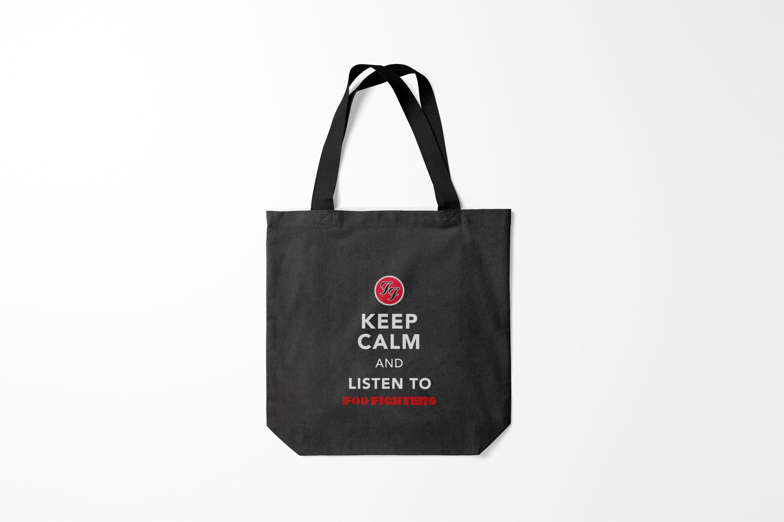 

Сумка шoппер унисекс Burnettie Foo Fighters KEEP CALM AND LISTEN TO, разноцветный, Foo Fighters KEEP CALM AND LISTEN TO
