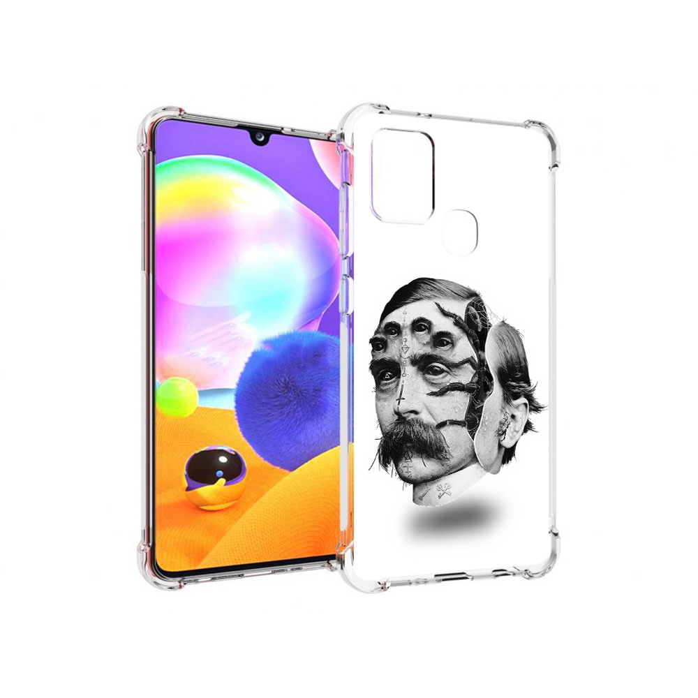 

Чехол MyPads Tocco для Samsung Galaxy A21s страшное лицо мужчины (PT149116.528.629), Прозрачный, Tocco