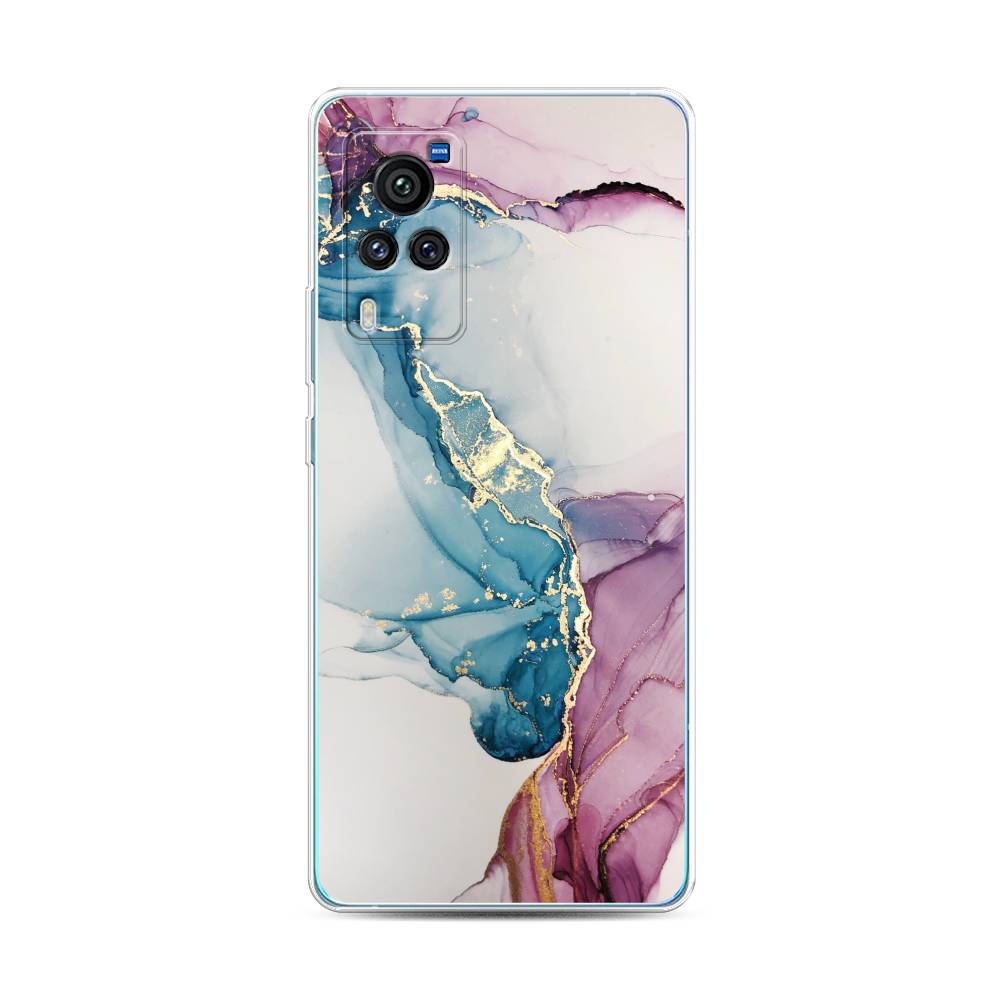 

Чехол для Vivo X60 Pro "Розовые разводы рисунок", 263850-3