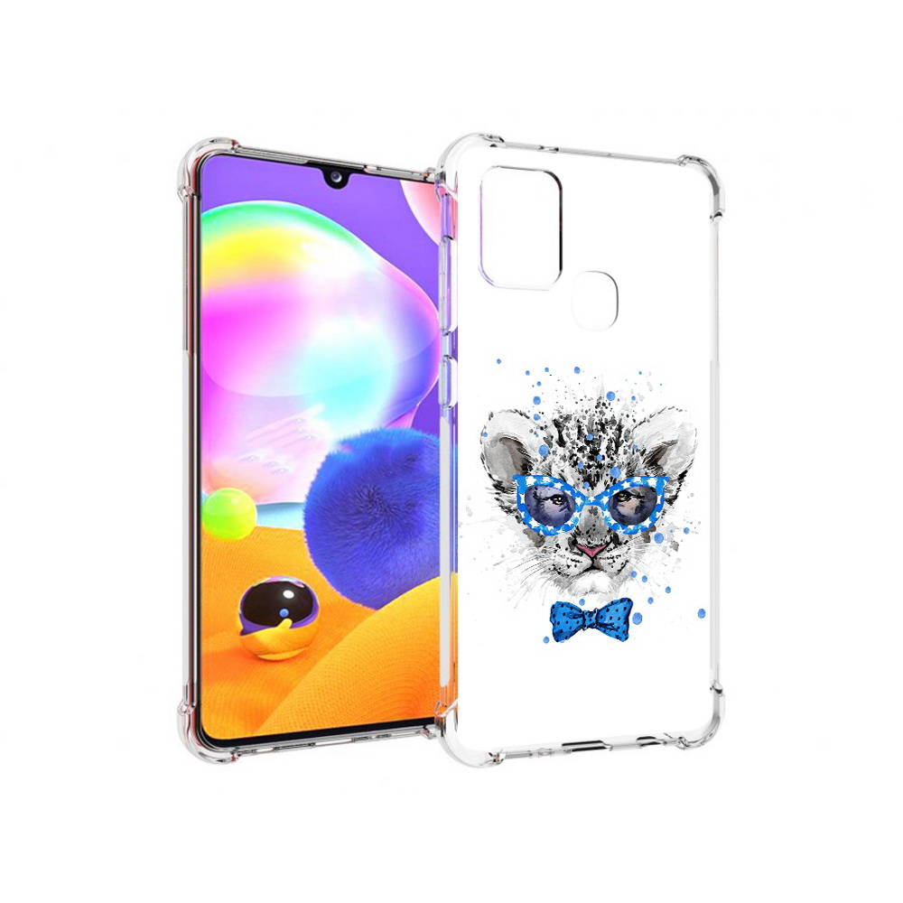 

Чехол MyPads Tocco для Samsung Galaxy A21s тигренок с бабочкой (PT149116.528.642), Прозрачный, Tocco