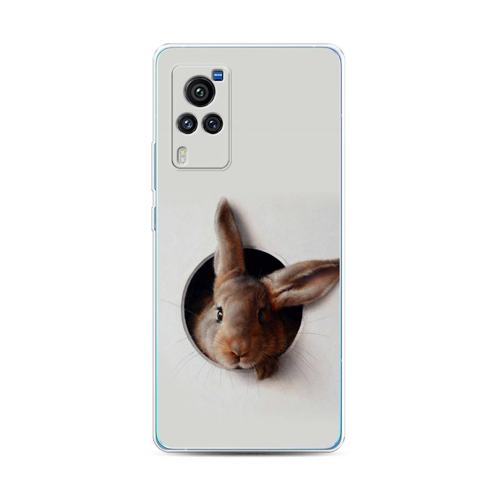 

Чехол для Vivo X60 Pro "Любопытный кролик", Серый;коричневый, 263850-1