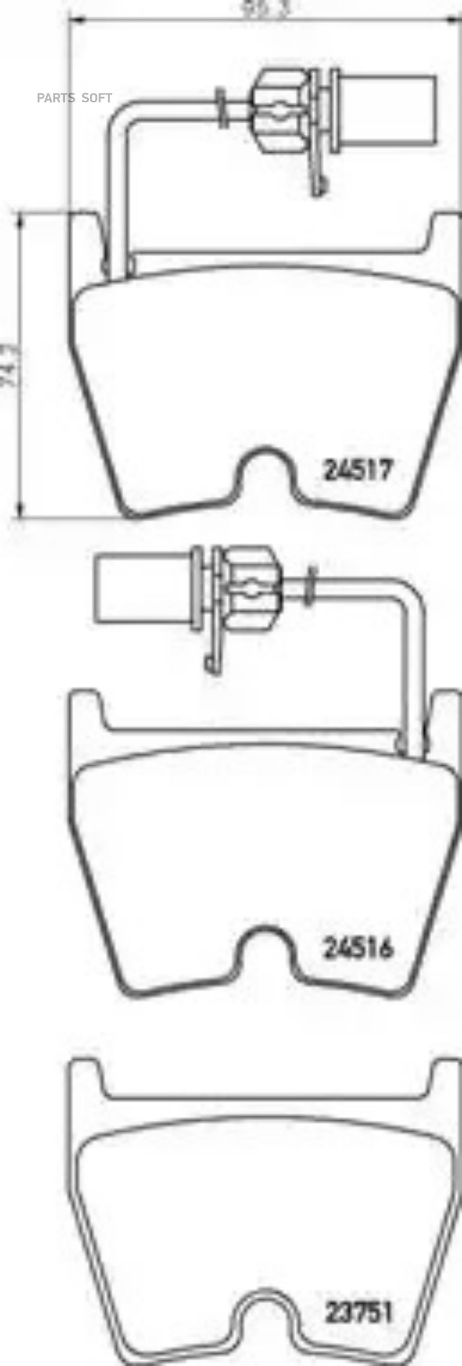 

Колодки Тормозные Передний Audi A4 B7 (8Ec) 11 brembo p85132