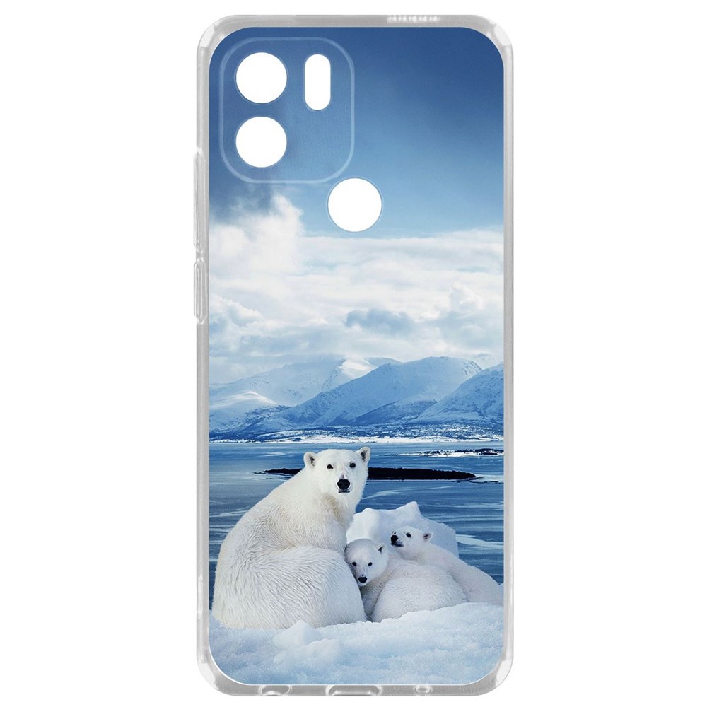 

Чехол-накладка Krutoff Clear Case Полярные медведи для Xiaomi Poco C51, Прозрачный