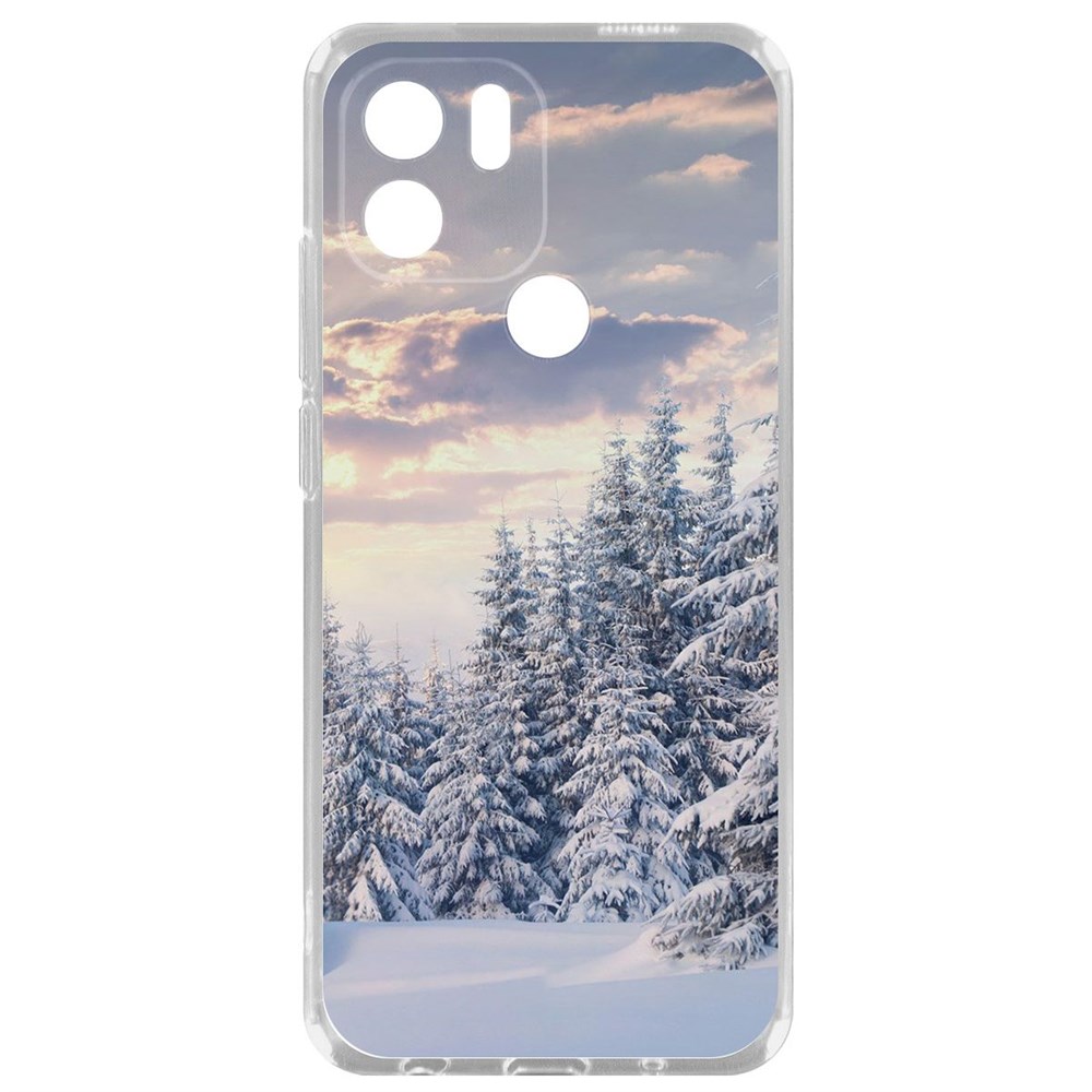 

Чехол-накладка Krutoff Clear Case Снежный пейзаж для Xiaomi Poco C51, Прозрачный