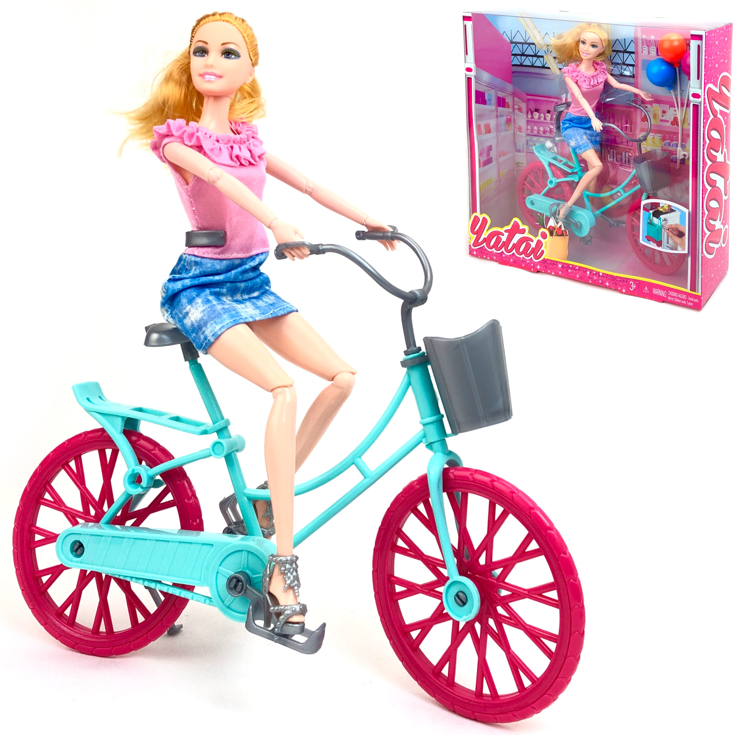 фото Кукла bettina на велосипеде yatai 30 см 109802