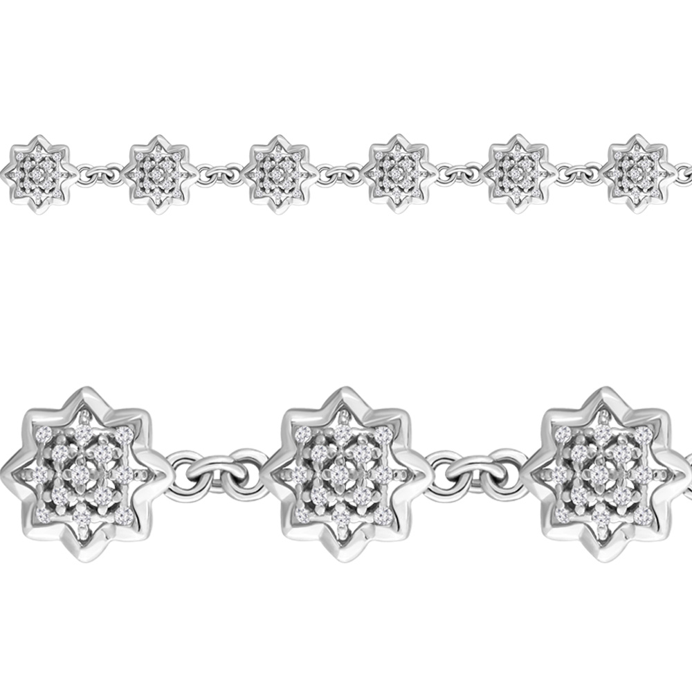 

Браслет из серебра р. 20 AQUAMARINE 74365А_925_р, 74365А_925_р
