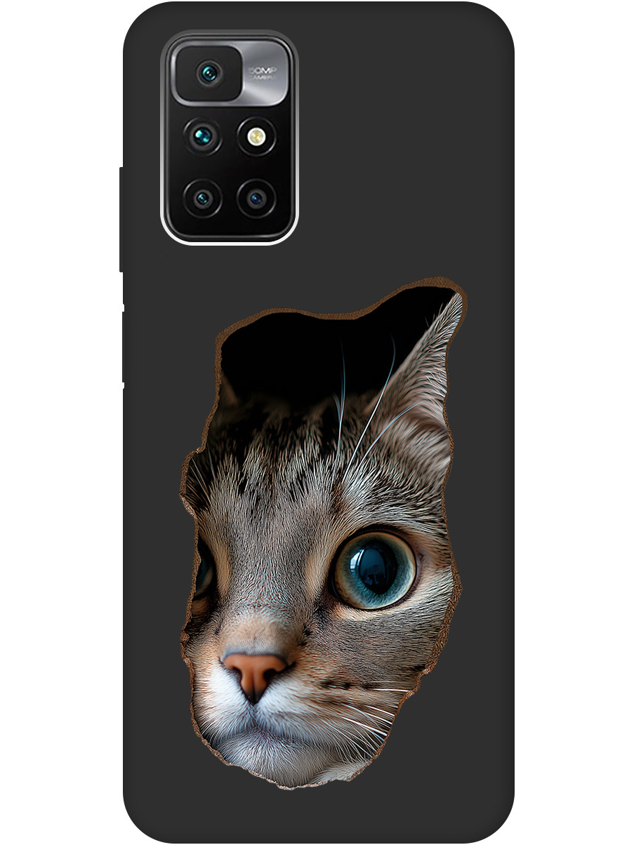 

Силиконовый чехол на Xiaomi Redmi 10 с принтом "Котик в стене" матовый черный, Черный;коричневый;белый, 731907112