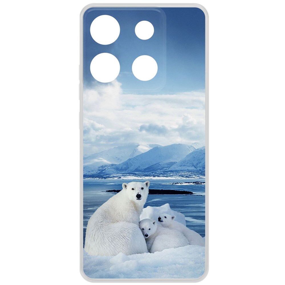 

Чехол-накладка Krutoff Clear Case Полярные медведи для INFINIX Smart 7 Plus, Прозрачный