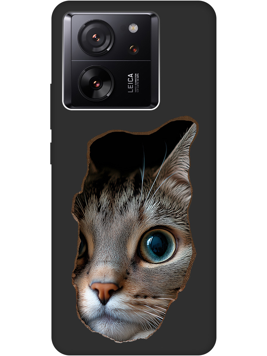 

Силиконовый чехол на Xiaomi 13T/13T Pro с принтом "Котик в стене" матовый черный, Черный;коричневый;белый, 776584812