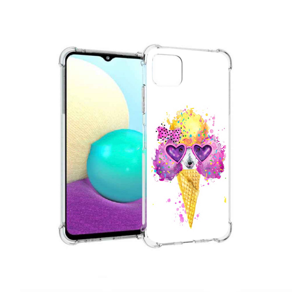 

Чехол MyPads Tocco для Samsung Galaxy A22 Рожок, Прозрачный, Tocco