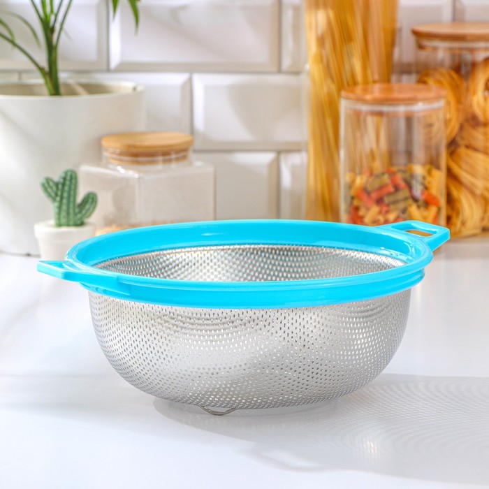 

Дуршлаг «Радуга», d=27 см, с пластиковыми ручками, цвет МИКС