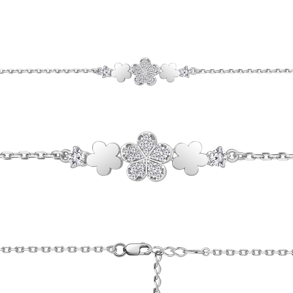 

Браслет из серебра р. 17 AQUAMARINE 74627А_925_р, 74627А_925_р