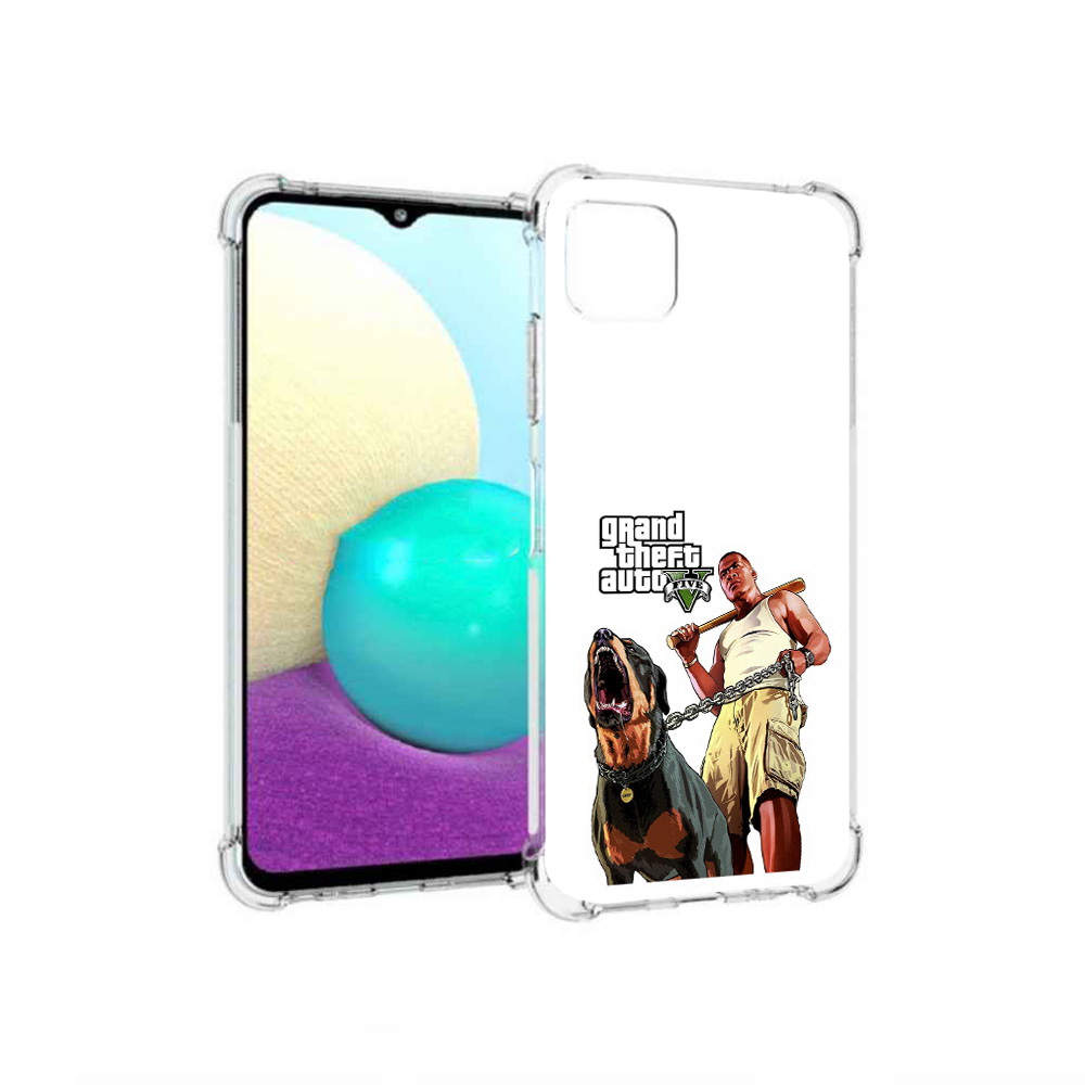 

Чехол MyPads Tocco для Samsung Galaxy A22 GTA грозная собака, Прозрачный, Tocco