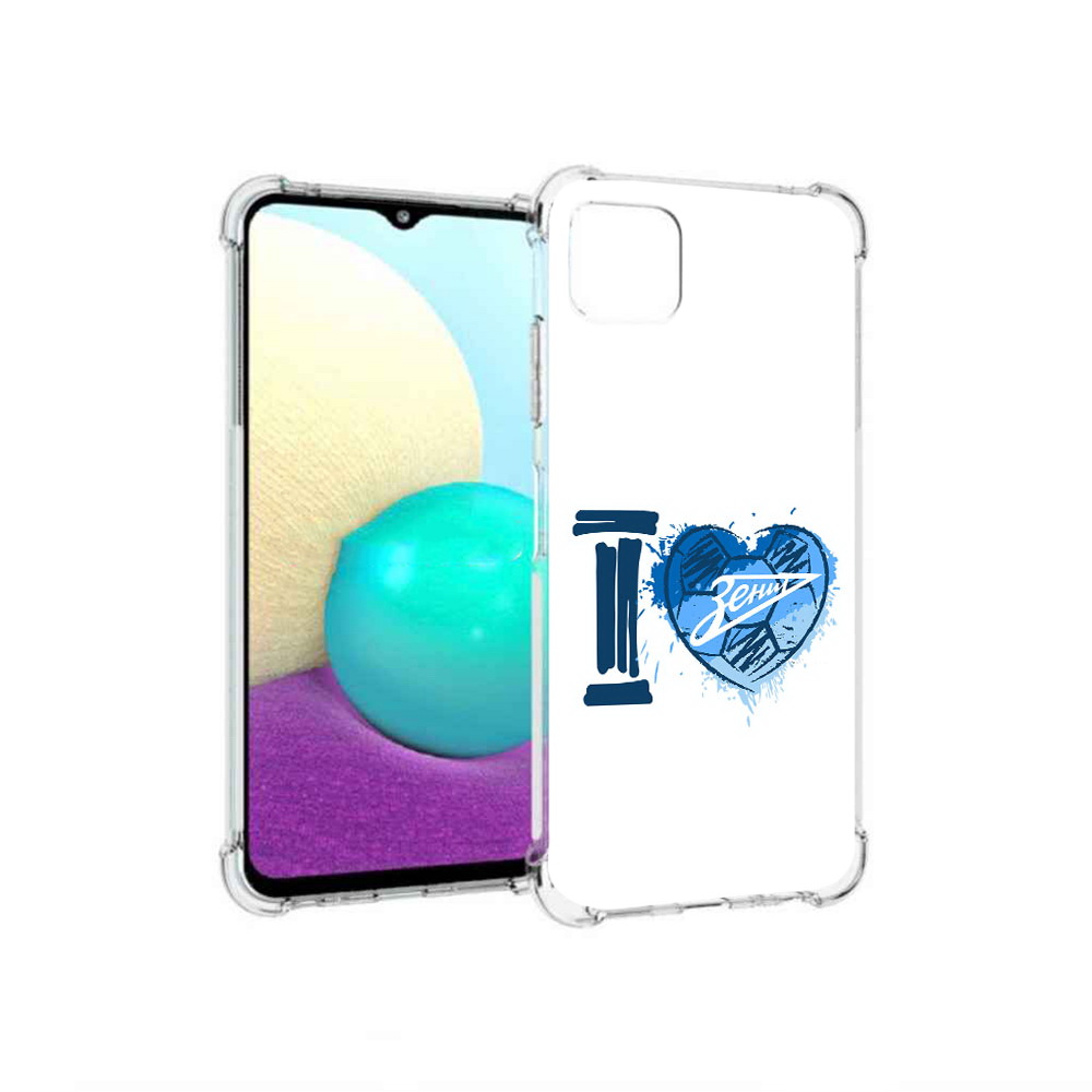 

Чехол MyPads Tocco для Samsung Galaxy A22 ФК я люблю зенит, Прозрачный, Tocco
