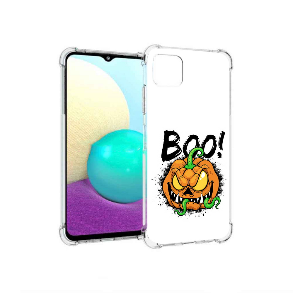 

Чехол MyPads Tocco для Samsung Galaxy A22 Хэллоуин бу, Прозрачный, Tocco