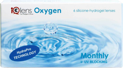 

Контактные линзы IQlens Oxygen 6 линз R 8.6 -02,75, Oxygen 6 линз