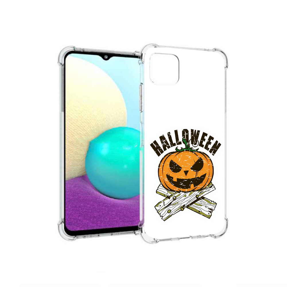 

Чехол MyPads Tocco для Samsung Galaxy A22 Хэллоуин доски тыква, Прозрачный, Tocco