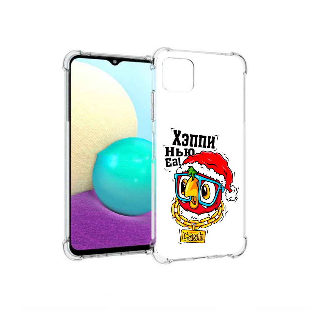 

Чехол MyPads Tocco для Samsung Galaxy A22 Хэппи нью еа, Прозрачный, Tocco