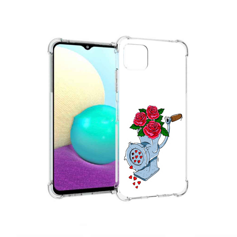 

Чехол MyPads Tocco для Samsung Galaxy A22 Цветочные сердца, Прозрачный, Tocco