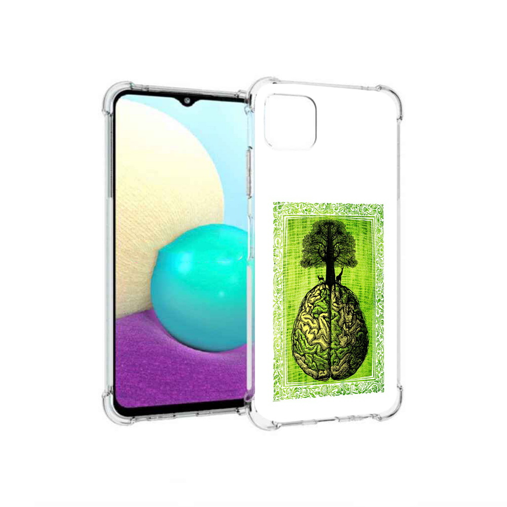 

Чехол MyPads Tocco для Samsung Galaxy A22 абстракция здоровый мозг, Прозрачный, Tocco