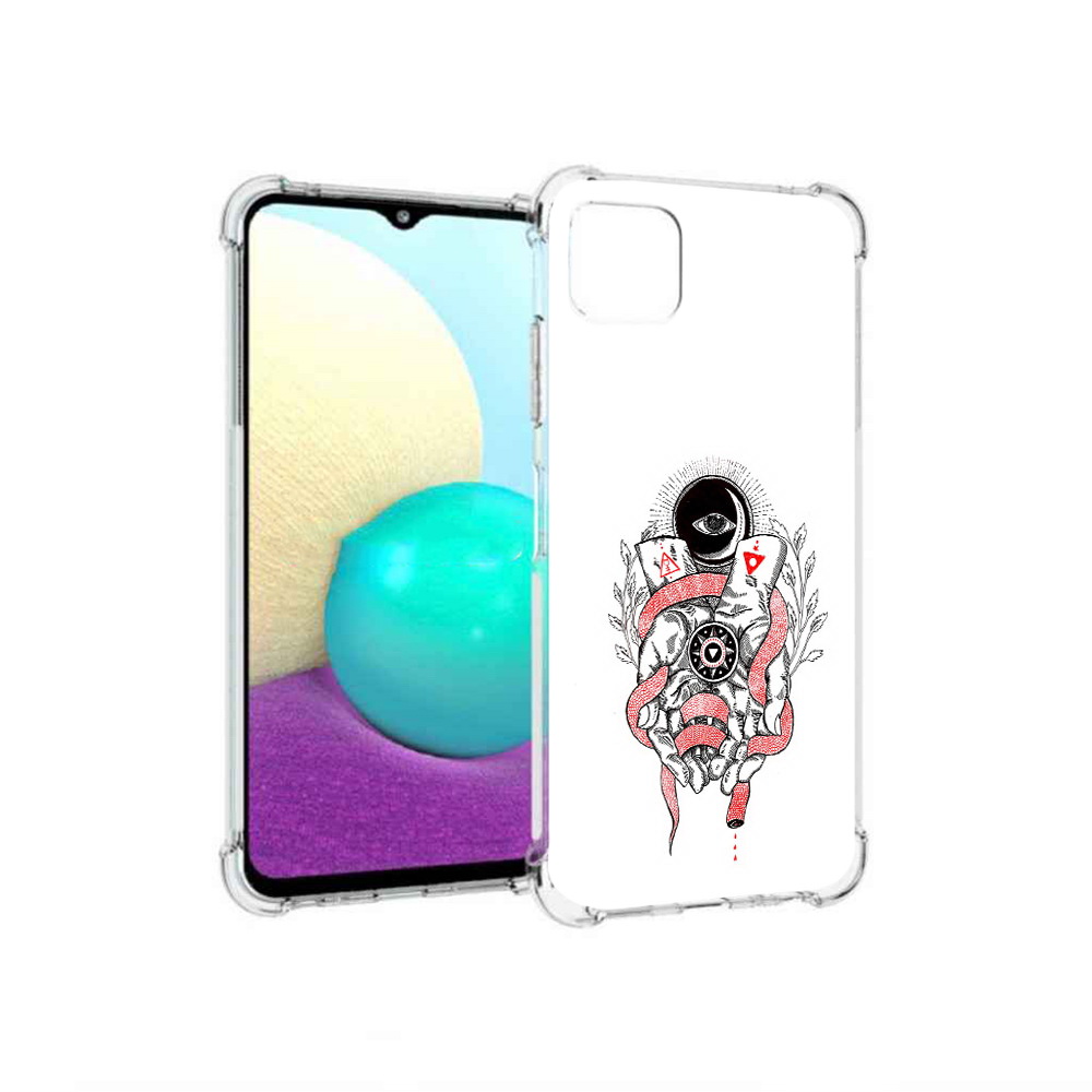 

Чехол MyPads Tocco для Samsung Galaxy A22 абстрация связанные руки, Прозрачный, Tocco