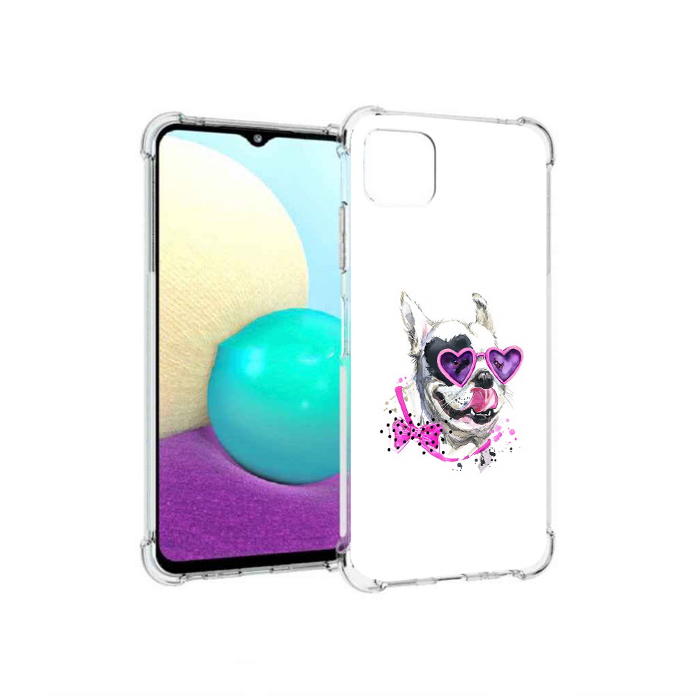 

Чехол MyPads Tocco для Samsung Galaxy A22 акварельный пёс, Прозрачный, Tocco
