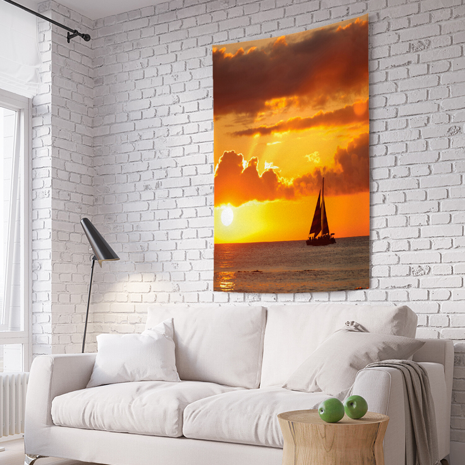 

Вертикальное фотопанно на стену JoyArty Под парусом заката 150x200 см, Под парусом заката