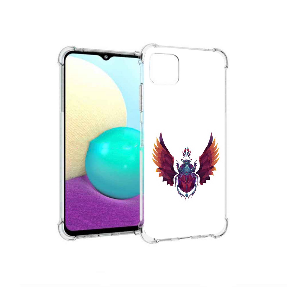 

Чехол MyPads Tocco для Samsung Galaxy A22 алмазный скоробей, Прозрачный, Tocco