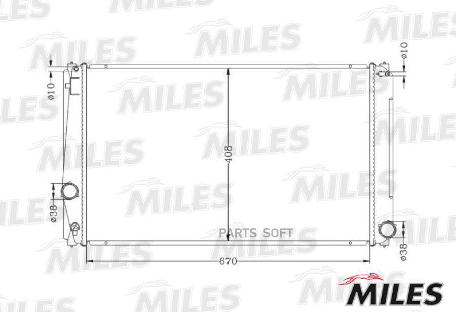 

Радиатор, охлаждение двигателя Miles acrb360