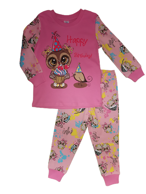 пижама детская Elephant 60080, розовый, 92