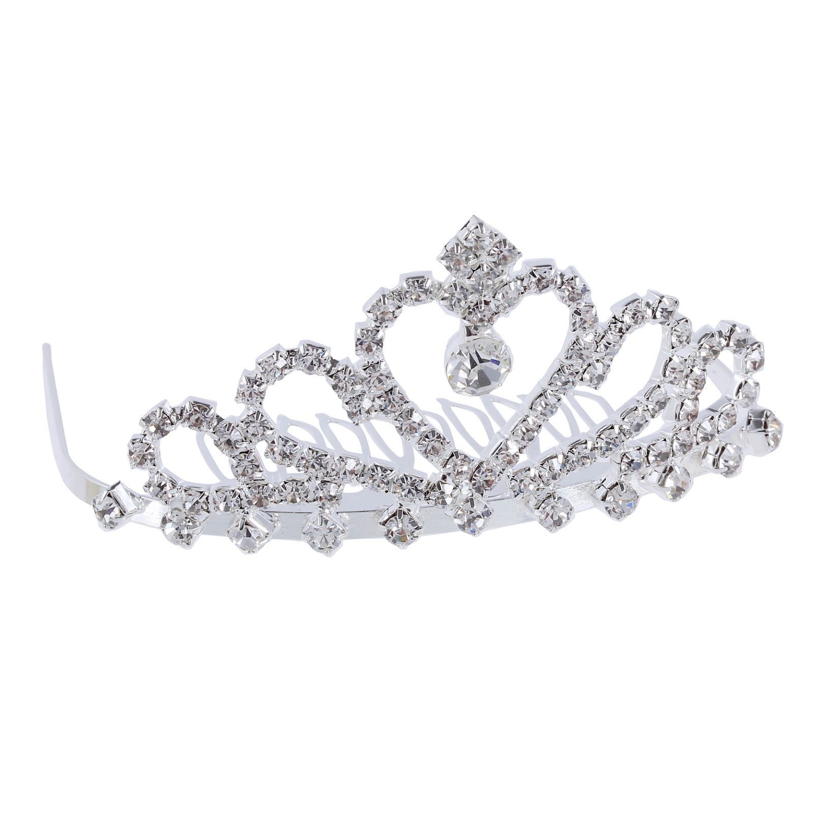 

Тиара на гребне COSY мини диадема серебристая, ТЦМ_2П-2/Е-424/D3(2-2)