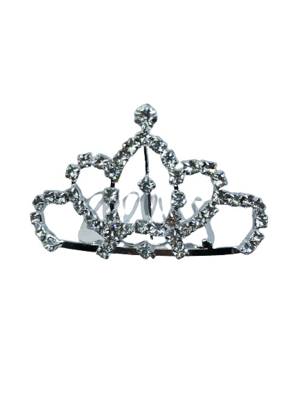 

Тиара на гребне COSY мини диадема серебристая, ТЦМ_2П-2/Е-424/D4(2-2)