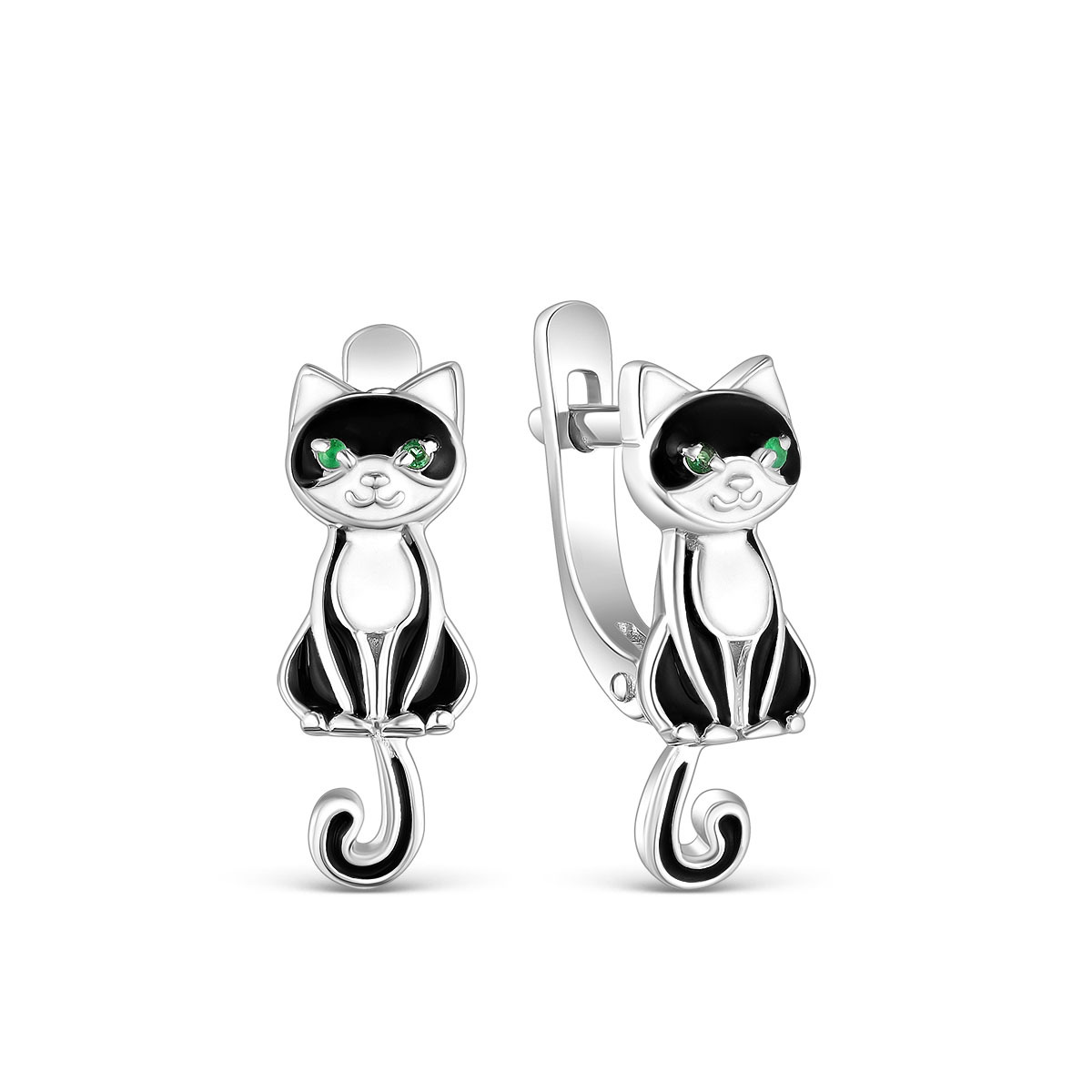 

Серьги из серебра VALTERA 119003, эмаль, 119003
