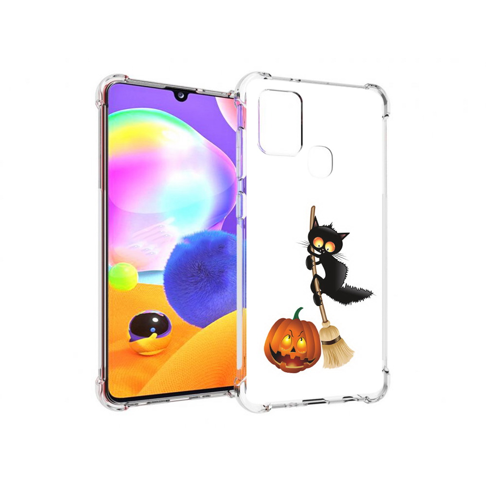 

Чехол MyPads Tocco для Samsung Galaxy A21s хэлуинский котик (PT149116.528.667), Прозрачный, Tocco
