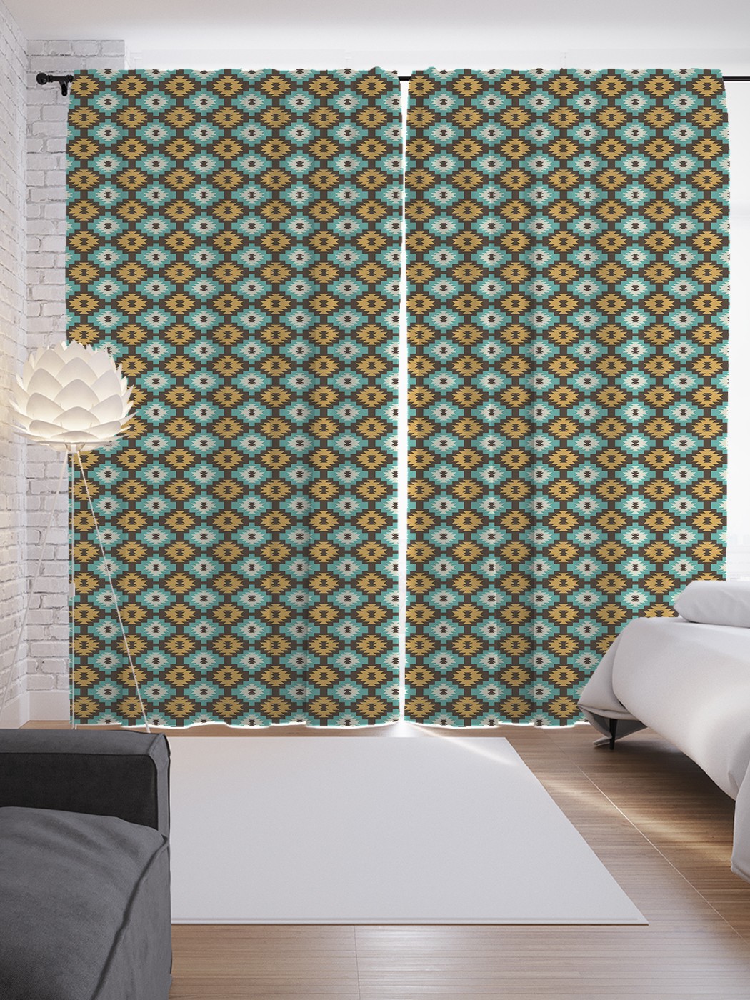 

Шторы с фотопечатью JoyArty "Вдохновение ацтеков" из сатена, 290х265 см, Вдохновение ацтеков