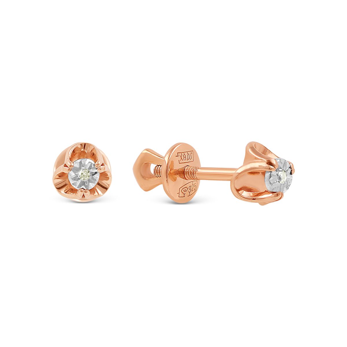 

Серьги из серебра VALTERA 119079, бриллиант, 119079